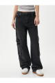 Straight Jean Kargo Kot Pantolon Geniş Düz Paça Cepli Pamuklu - Nora Jean Straight Jean Kargo Kot Pantolon Geniş Düz Paça Cepli Pamuklu - Nora Jean