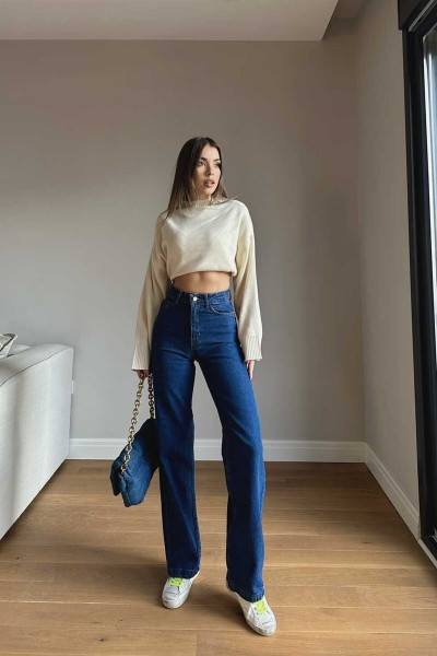 Ngbutika&Geenzmanifacture Likralı Yüksek Bel Wide Leg Salaş Geniş Paça Kot Pantolon Ngbutika&Geenzmanifacture Likralı Yüksek Bel Wide Leg Salaş Geniş Paça Kot Pantolon