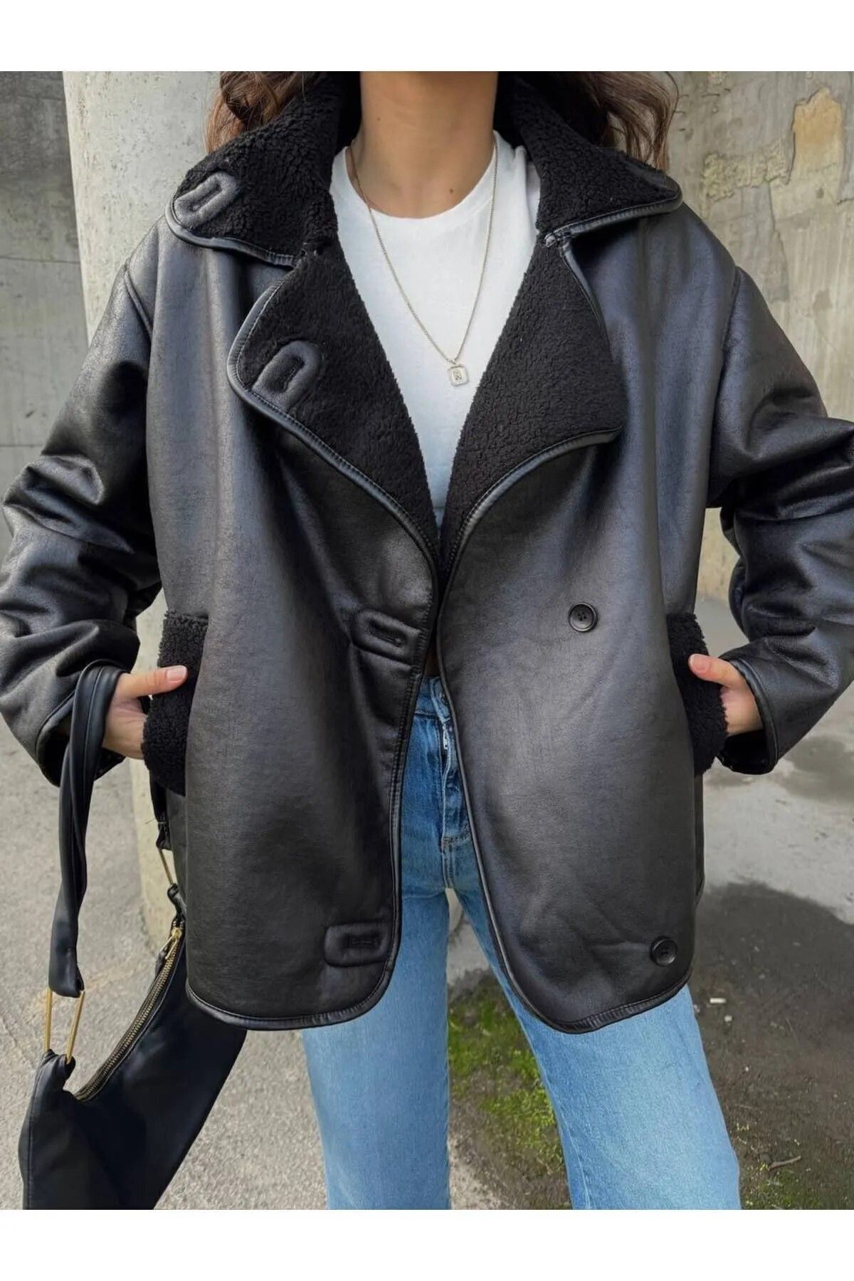 Kadın Siyah Oversize Ceket Kadın Siyah Oversize Ceket