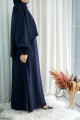 Model Meryem Medine İpeği Çiçek Kol Detaylı Tesettür Elbise (Şal Dahil) - Lacivert - Meryem01020Ş Model Meryem Medine İpeği Çiçek Kol Detaylı Tesettür Elbise (Şal Dahil) - Lacivert - Meryem01020Ş