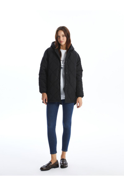 Kapüşonlu Kapitone Kadın Şişme Mont Kapüşonlu Kapitone Kadın Şişme Mont