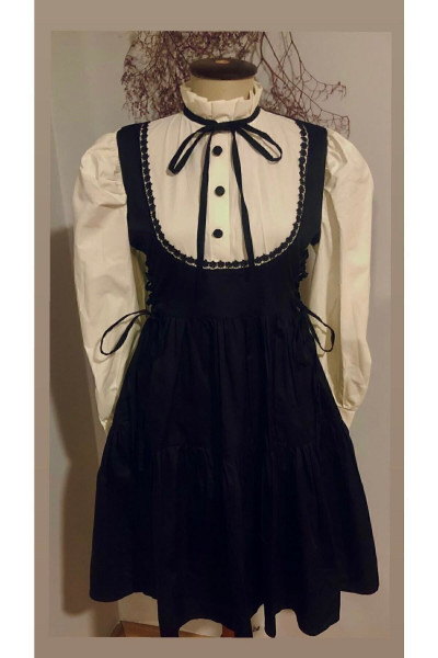 Siyah Vintage Elbise