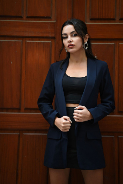 Kadın Yalancı Cep Detaylı Ceket 0106-23 Kadın Yalancı Cep Detaylı Ceket 0106-23