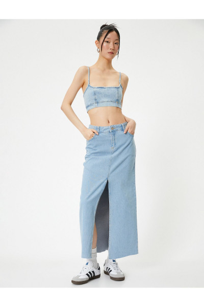 Midi Jean Skirt Midi Jean Skirt