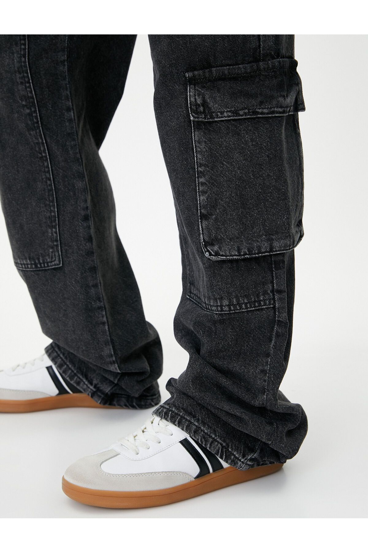 Straight Jean Kargo Kot Pantolon Geniş Düz Paça Cepli Pamuklu - Nora Jean Straight Jean Kargo Kot Pantolon Geniş Düz Paça Cepli Pamuklu - Nora Jean