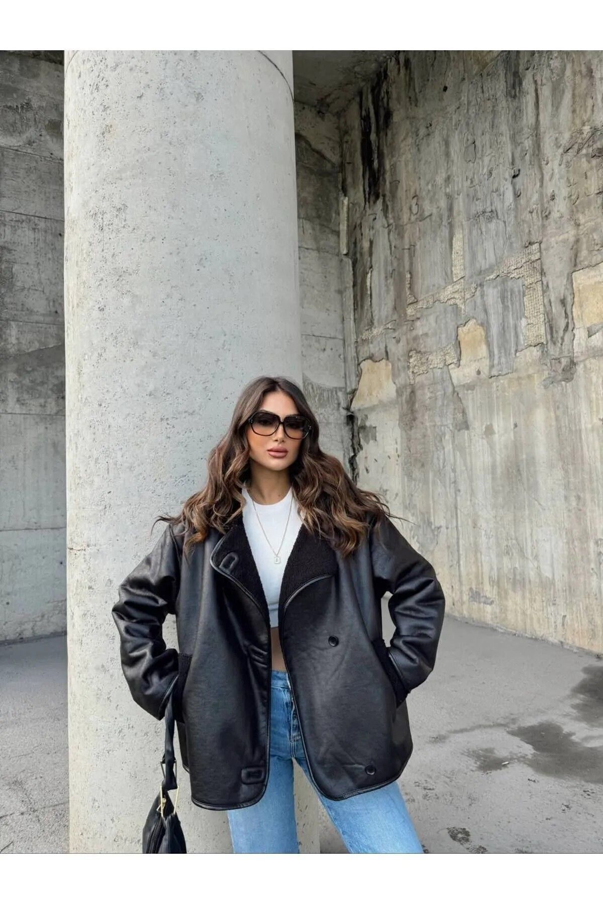 Kadın Siyah Oversize Ceket Kadın Siyah Oversize Ceket