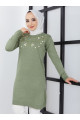 PAPATYA NAKIŞLI İNCİLİ TRİKO TUNİK - Mint Yeşili - SAHRA BUTİK PAPATYA NAKIŞLI İNCİLİ TRİKO TUNİK - Mint Yeşili - SAHRA BUTİK