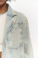 Mai Collection Charleston Kirli Mavi Blazer Jean Ceket Mai Collection Charleston Kirli Mavi Blazer Jean Ceket