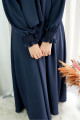 Model Meryem Medine İpeği Çiçek Kol Detaylı Tesettür Elbise (Şal Dahil) - Lacivert - Meryem01020Ş Model Meryem Medine İpeği Çiçek Kol Detaylı Tesettür Elbise (Şal Dahil) - Lacivert - Meryem01020Ş