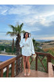 Tasarım Bağlamalı Oversize Blazer Ceket Tasarım Bağlamalı Oversize Blazer Ceket