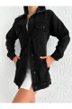 uzun boyfriend bele oturan kalıp denim ceket uzun boyfriend bele oturan kalıp denim ceket