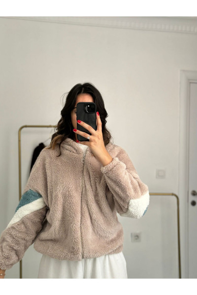 Krem Peluş Kaban Krem Peluş Kaban