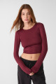 Sırtı açık crop t-shirt