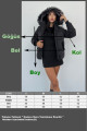 Kürk Şapkalı Şişme Mont AD-K50460LNW Kürk Şapkalı Şişme Mont AD-K50460LNW
