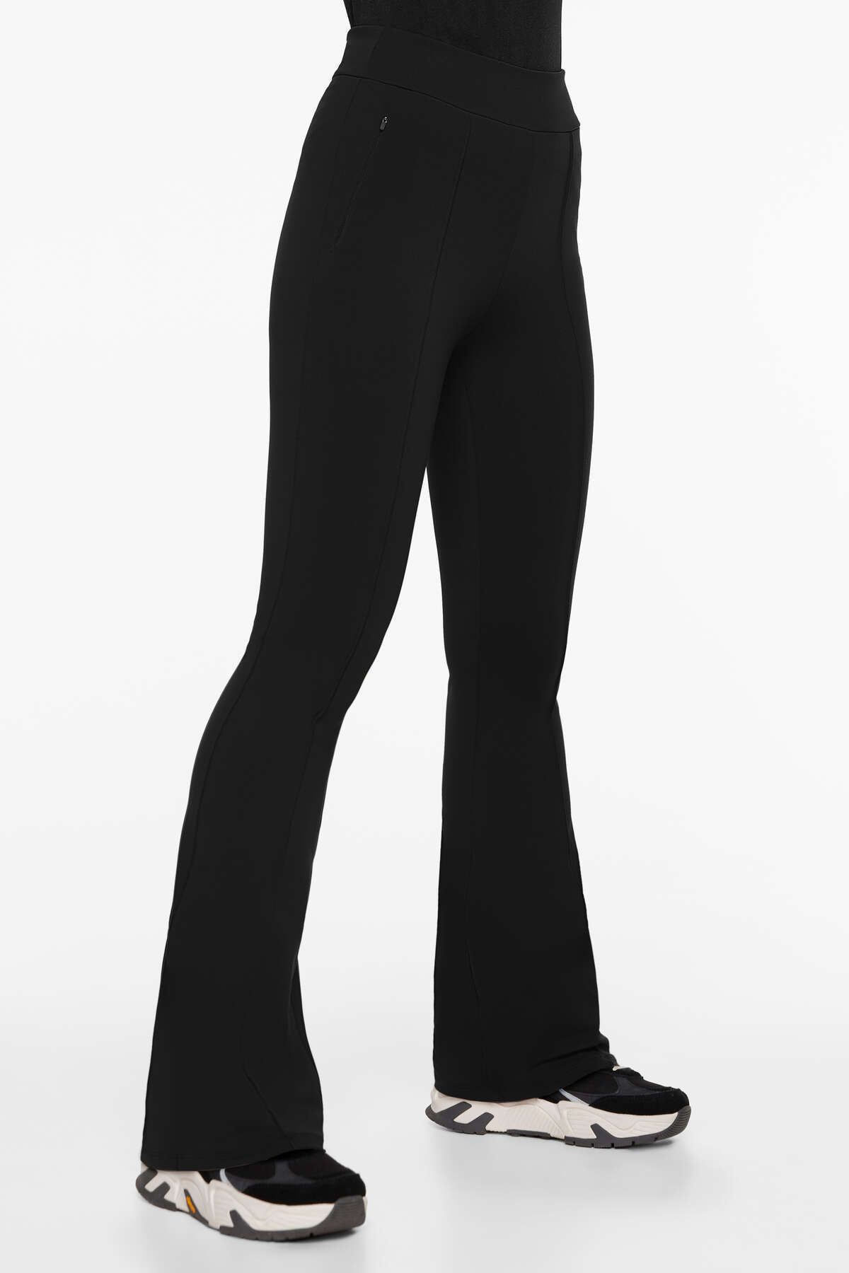 Warm high rise flare pantolon Warm high rise flare pantolon