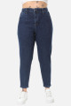 Mom Fit Jean Büyük Beden Yüksek Bel Carrot Kesim Dar Paça Pileli Esnek Kot Pantolon C600 Lacivert Mom Fit Jean Büyük Beden Yüksek Bel Carrot Kesim Dar Paça Pileli Esnek Kot Pantolon C600 Lacivert