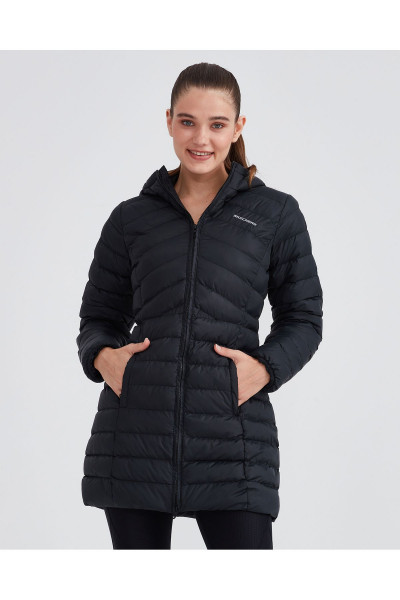 W Essential Maxi Length Hooded Jacket Kadın Siyah Mont S212005-001 W Essential Maxi Length Hooded Jacket Kadın Siyah Mont S212005-001