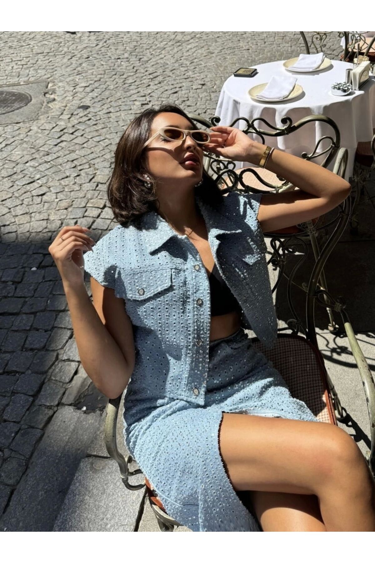 Mavi Kot Ceket Yelek Mavi Kot Ceket Yelek
