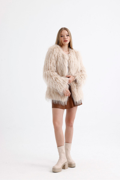 Uzun Tüylü Kürk Ceket Mont Uzun Tüylü Kürk Ceket Mont