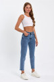 Stager Açık Kar Mavi Yüksek Bel Likralı Mom Jeans Stager Açık Kar Mavi Yüksek Bel Likralı Mom Jeans