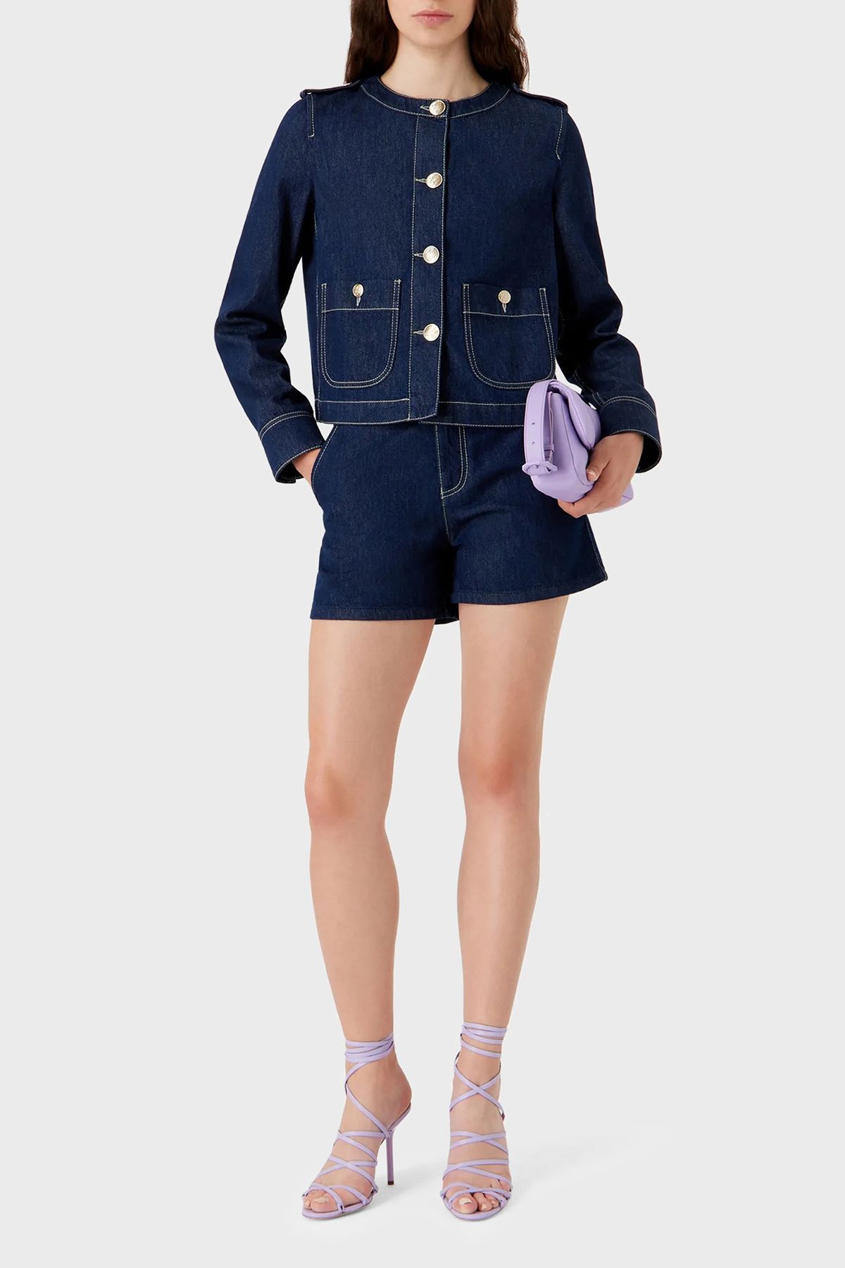 Pamuklu Düğmeli Denim Ceket  CEKET 3D2G63 2DM1Z 0941 Pamuklu Düğmeli Denim Ceket  CEKET 3D2G63 2DM1Z 0941