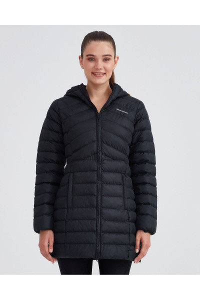 W Essential Maxi Length Hooded Jacket Kadın Siyah Mont S212005-001 W Essential Maxi Length Hooded Jacket Kadın Siyah Mont S212005-001