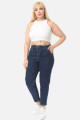 Mom Fit Jean Büyük Beden Yüksek Bel Carrot Kesim Dar Paça Pileli Esnek Kot Pantolon C600 Lacivert Mom Fit Jean Büyük Beden Yüksek Bel Carrot Kesim Dar Paça Pileli Esnek Kot Pantolon C600 Lacivert