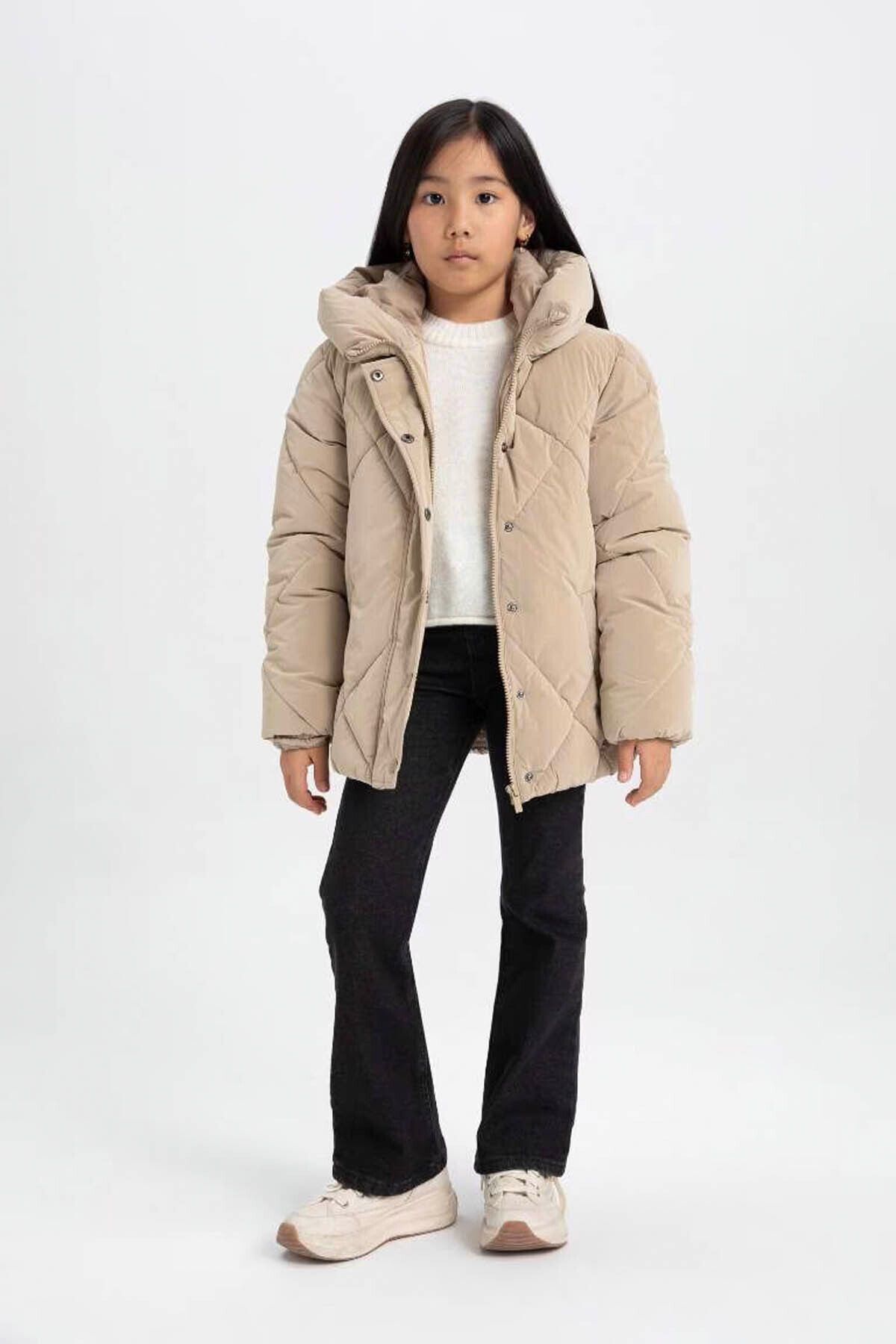 Kız Çocuk Su Itici Kapüşonlu Şişme Mont 25k801004736 Kız Çocuk Su Itici Kapüşonlu Şişme Mont 25k801004736