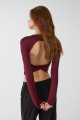 Sırtı açık crop t-shirt