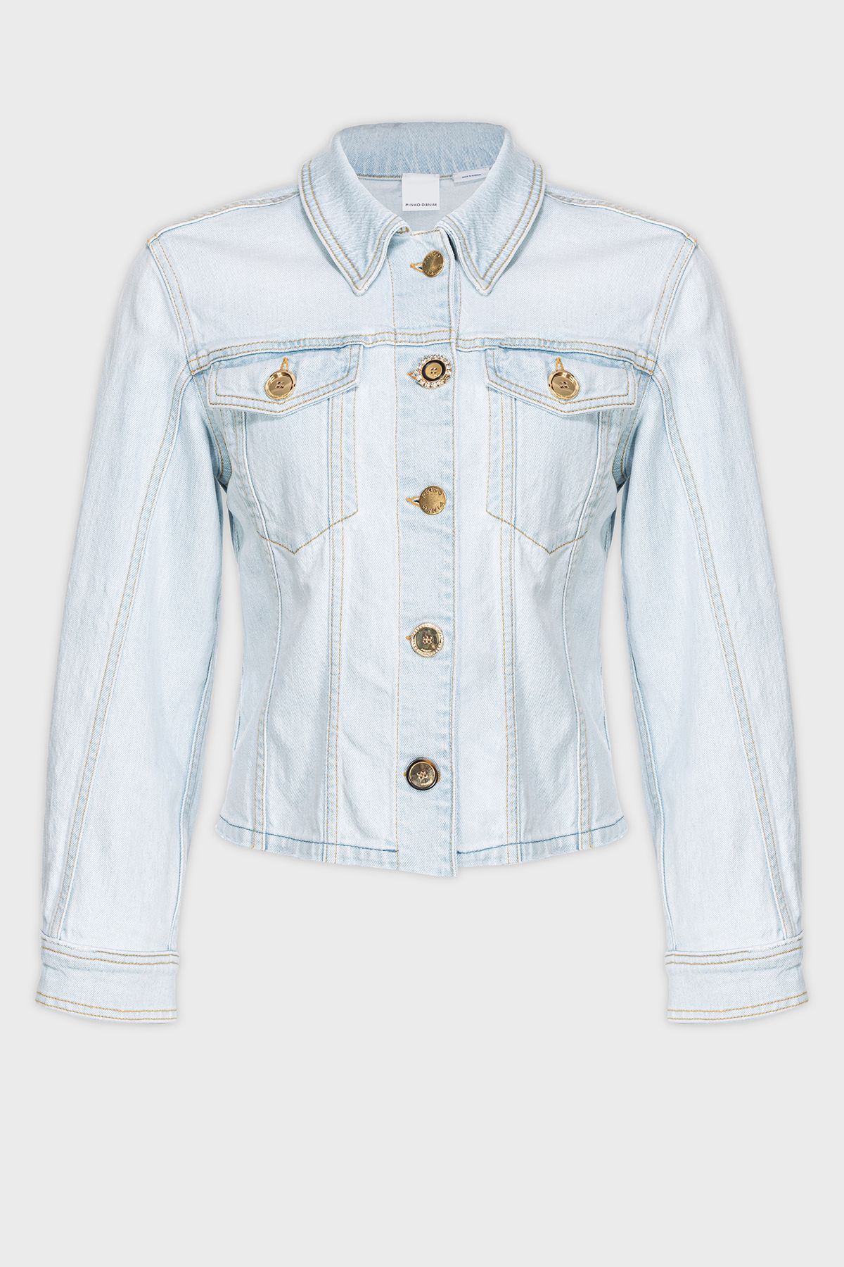Pinko Pamuklu Regular Fit Kot Ceket  CEKET 100585 A1MV PJN Pinko Pamuklu Regular Fit Kot Ceket  CEKET 100585 A1MV PJN