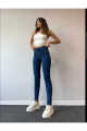 Layla Koyu Mavi Yüksel Bel Dar Paça Skinny Likralı Kot Pantalon Layla Koyu Mavi Yüksel Bel Dar Paça Skinny Likralı Kot Pantalon