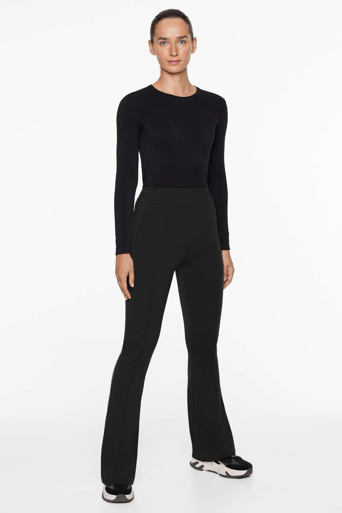 Warm high rise flare pantolon Warm high rise flare pantolon