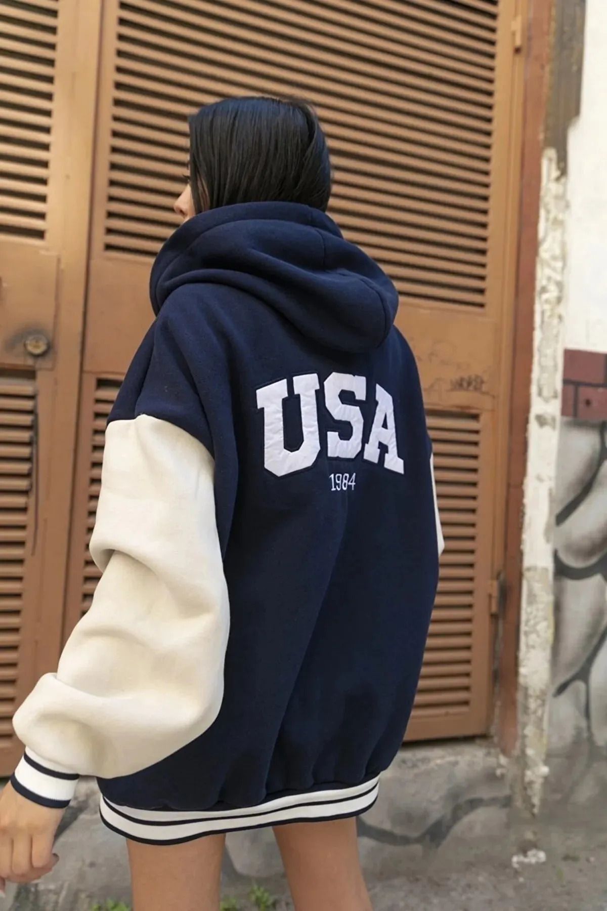 Unisex Bay uyumlu nakışlı kolej Ceket Unisex Bay uyumlu nakışlı kolej Ceket