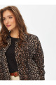Leopar Desen Kendinden Jakarlı Ceket 69614 Leopar Desen Kendinden Jakarlı Ceket 69614