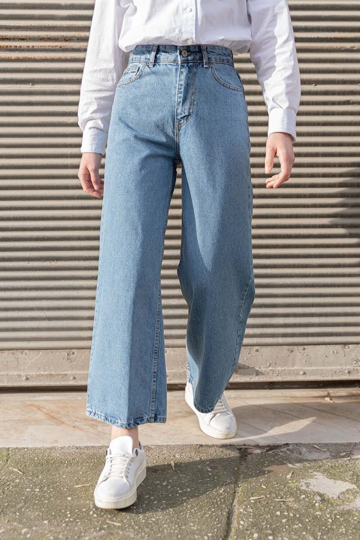 Midi Boy Bol Paça Kot Pantolon Midi Boy Bol Paça Kot Pantolon