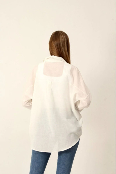 Oversize Keten Gömlek Oversize Keten Gömlek