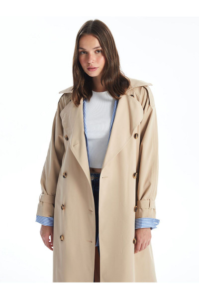 Lcw Ceket Yaka Düz Oversize Kadın Trençkot Lcw Ceket Yaka Düz Oversize Kadın Trençkot