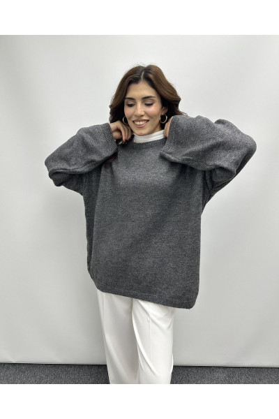 Oversize Bisiklet Yaka Kazak Oversize Bisiklet Yaka Kazak