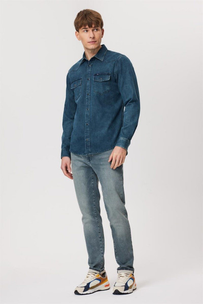 Wolker 2 Erkek Jean Gömlek Denım Wolker 2 Erkek Jean Gömlek Denım