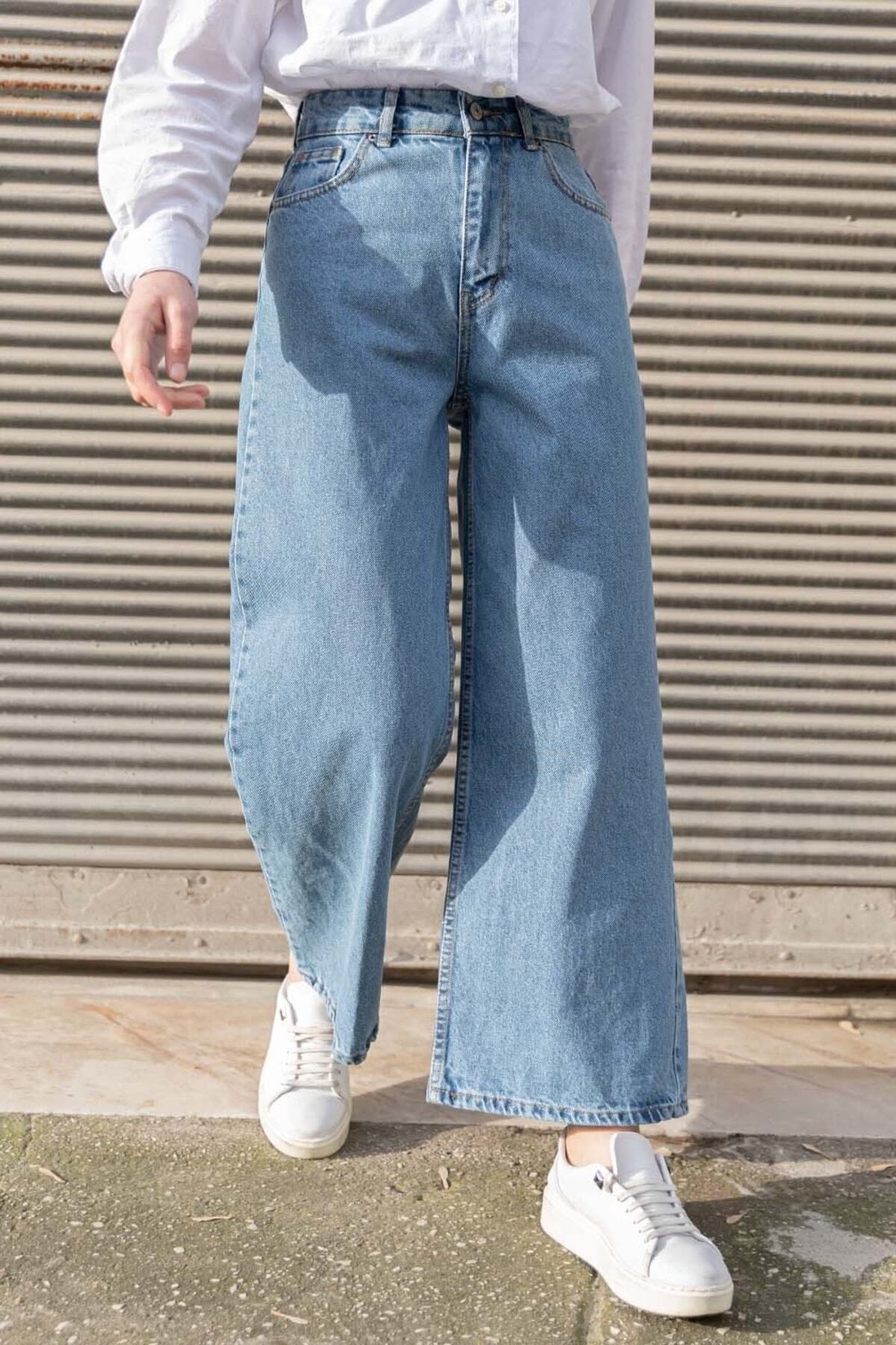 Midi Boy Bol Paça Kot Pantolon Midi Boy Bol Paça Kot Pantolon