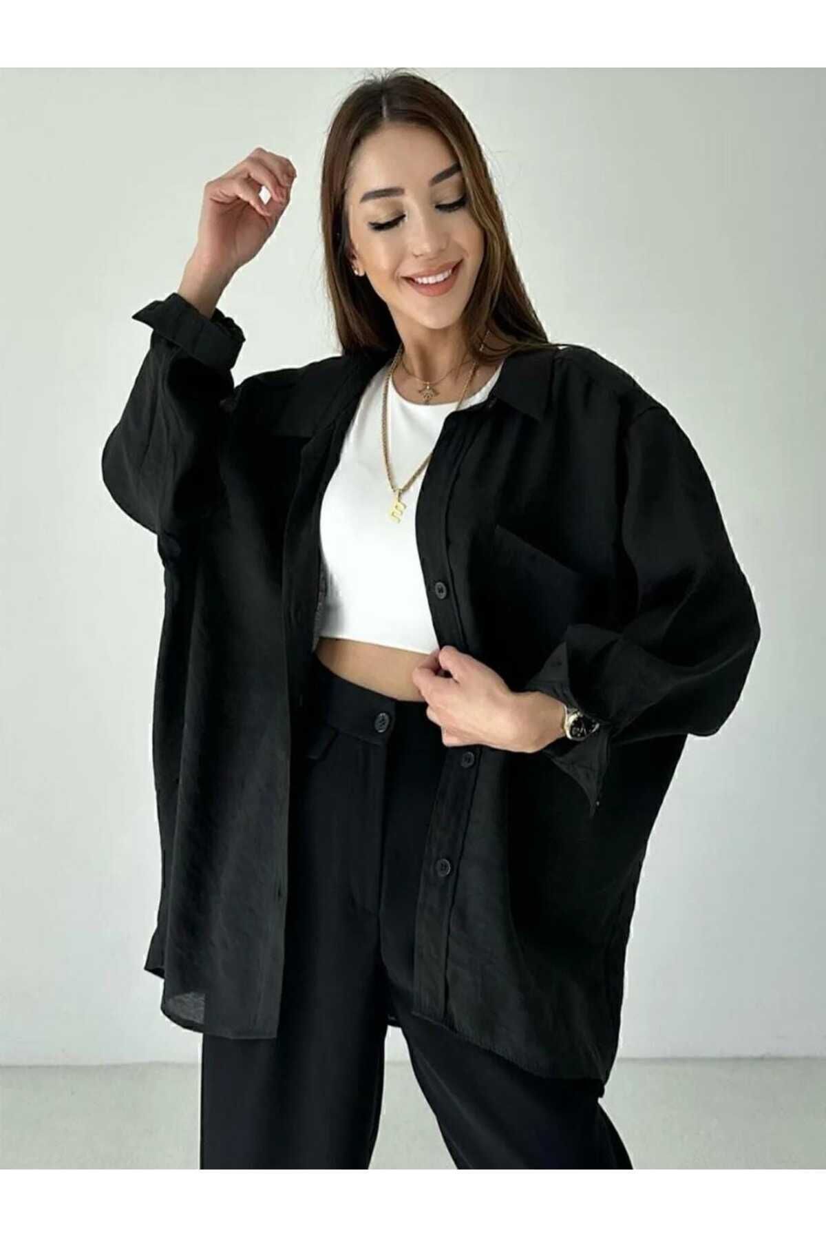Yeni Sezon Oversize Kadın Gömlek