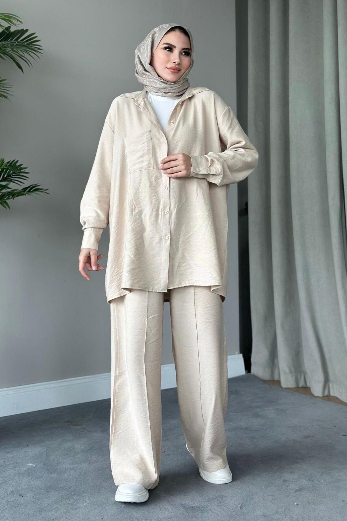 Noir Pantolon Takım Bej Noir Pantolon Takım Bej