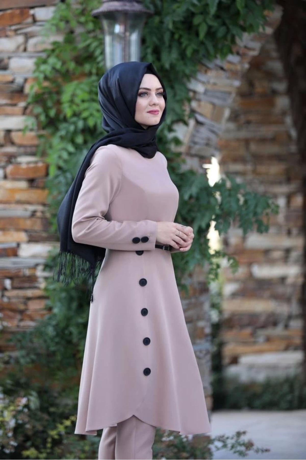 Pileli Takım Elbise Mc0035 Pudra Pileli Takım Elbise Mc0035 Pudra