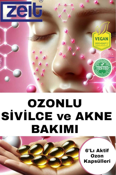 Ozonlu Sivilce Akne Kurutucu Sivilce İzi Leke Karşıtı Aktif Ozon Kapsülleri 72'li Ozonlu Sivilce Akne Kurutucu Sivilce İzi Leke Karşıtı Aktif Ozon Kapsülleri 72'li