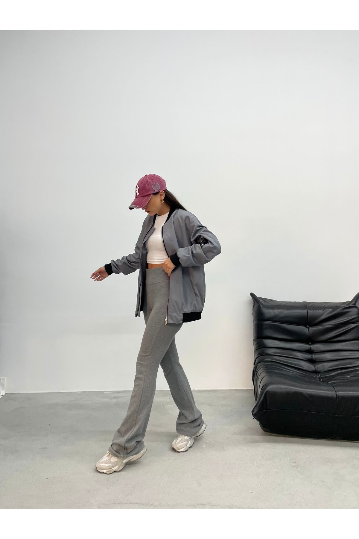 Unisex Oversize Bomber Ceket Unisex Oversize Bomber Ceket
