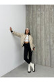 Unisex Bej Oversize Bomber Ceket LQ0002 Unisex Bej Oversize Bomber Ceket LQ0002