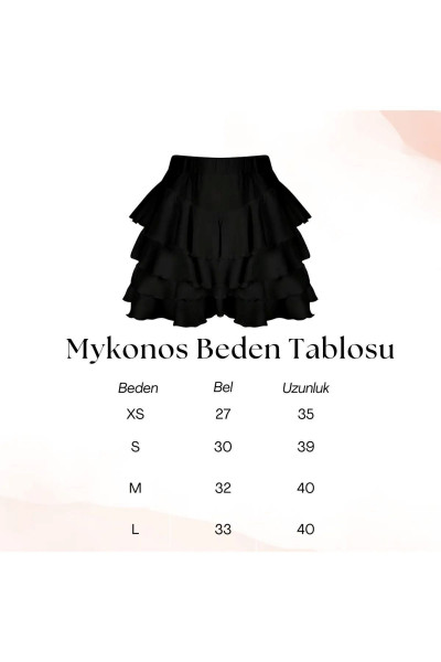 Mykonos Siyah Bürümcük Kumaş Iç Göstermeyen Etek 40 Cm Mykonos Siyah Bürümcük Kumaş Iç Göstermeyen Etek 40 Cm