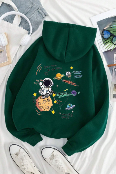 The Galaxy Baskılı Oversize Sweatshirt