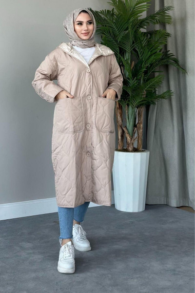 Kapitone Desenli Mont Bej Kapitone Desenli Mont Bej