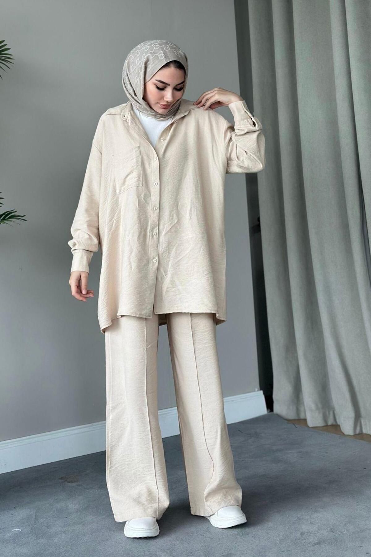 Noir Pantolon Takım Bej Noir Pantolon Takım Bej